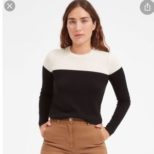 Everlane cashmere block color crew size Large